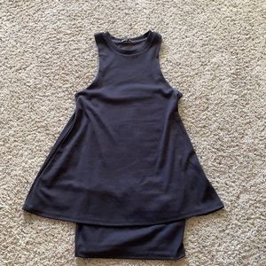 Charcoal gray mini dress